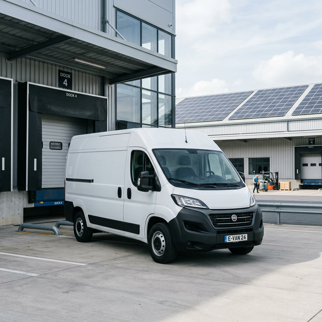 Flota de furgonetas eléctricas e-Ducato de Lider Trans Safor para logística sostenible